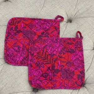 Lilly Pulitzer floral potholders